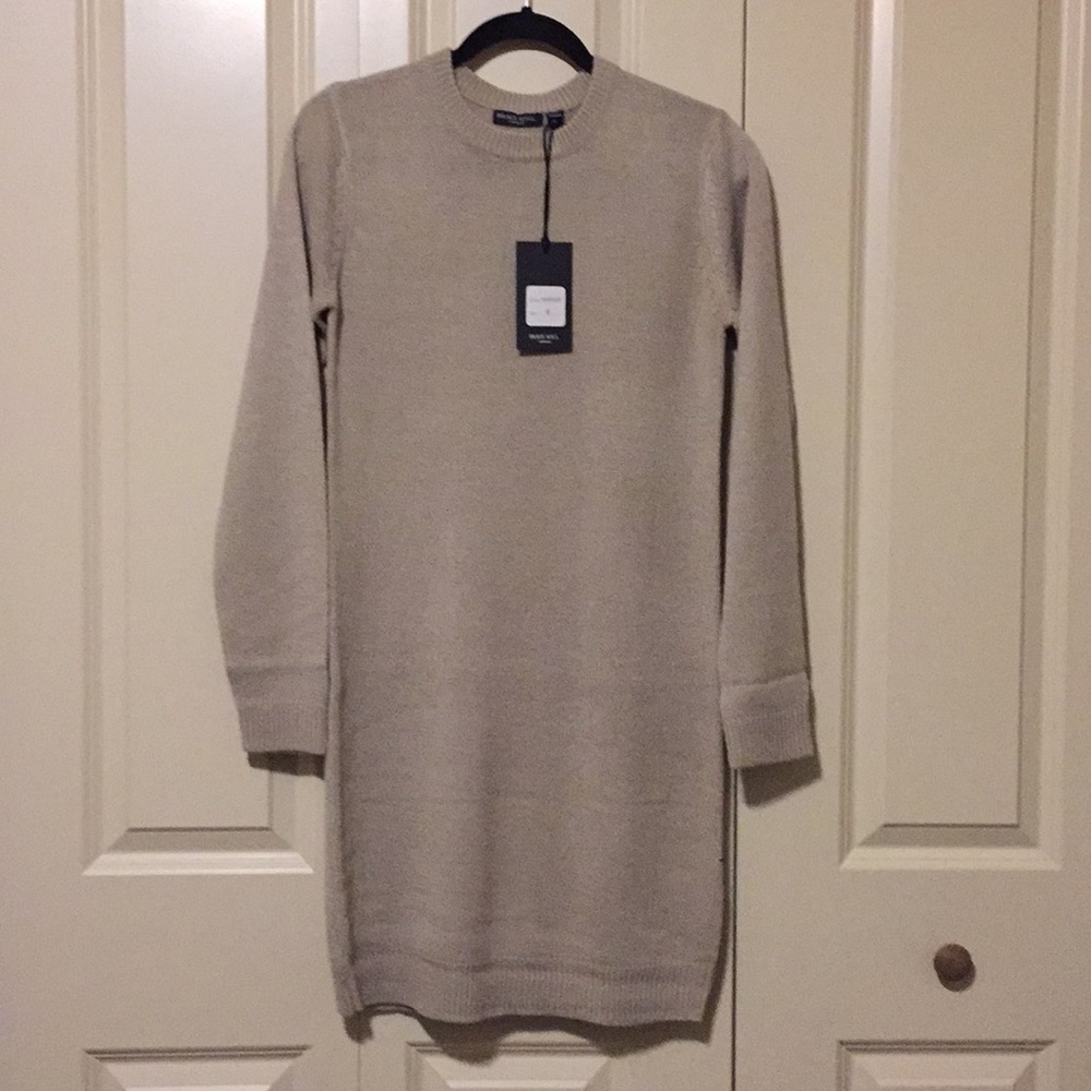 ASOS Brave Soul Beige Sweater Dress NWT